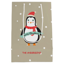 Cute Little jul Penguin "God jul"