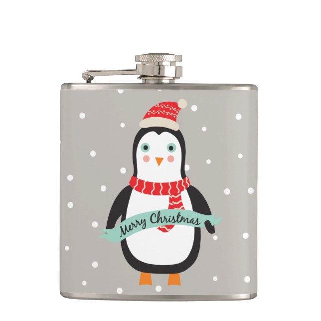 Cute Little jul Penguin "God jul" Fl Fickplunta (Framsidan)