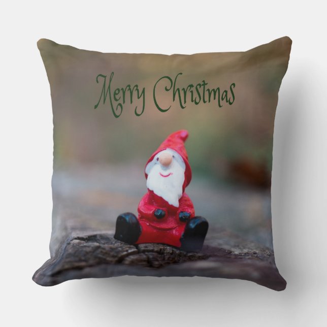 Cute Little Jultomten God jul Kudde (Framsida)