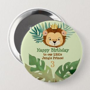 Cute Little Jungle Lejon Birthday Knapp