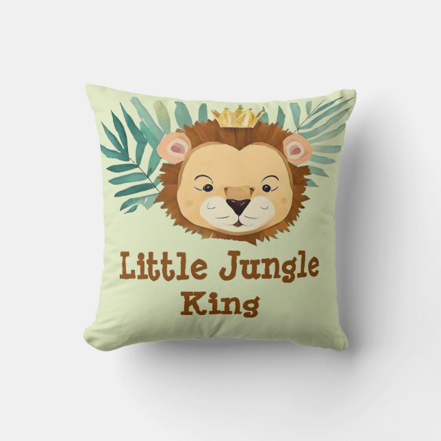 Cute Little Jungle Lejon Birthday Kudde (Framsida)