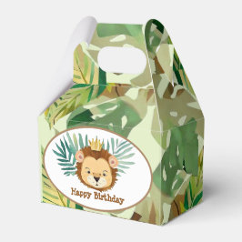 Cute Little Jungle Lejon Birthday Presentaskar