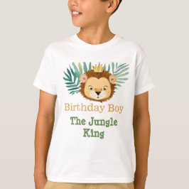 Cute Little Jungle Lejon Birthday T Shirt