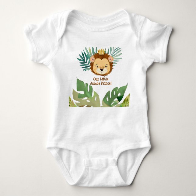 Cute Little Jungle Lejon Birthday T Shirt (Framsida)