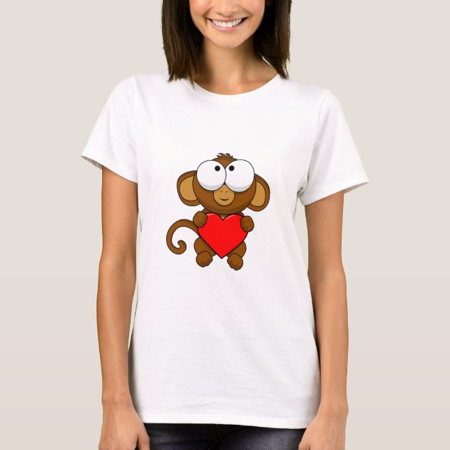 Cute Little Kärlek Monkey Tee (Framsida)