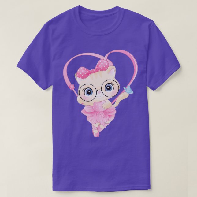 Cute Little kattunge med ballerina Funny Quote för T Shirt (Design framsida)