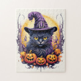 Cute Little Kattunge Witch Pussel