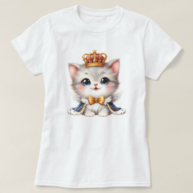 Cute Little Kitten Prince T Shirt (Design framsida)