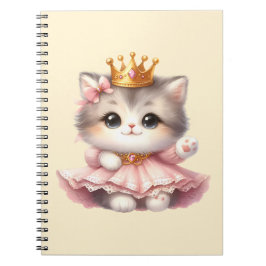 Cute Little Kitten Princess Anteckningsbok
