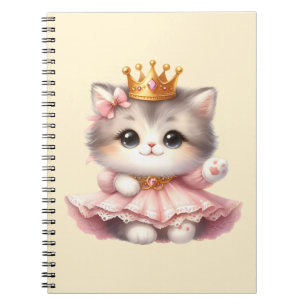 Cute Little Kitten Princess Anteckningsbok