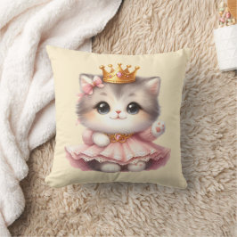 Cute Little Kitten Princess Kudde