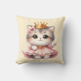 Cute Little Kitten Princess Kudde