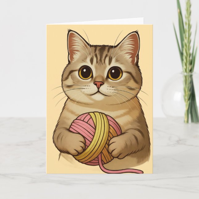Cute little Kitty Cat Kort (Framsida)