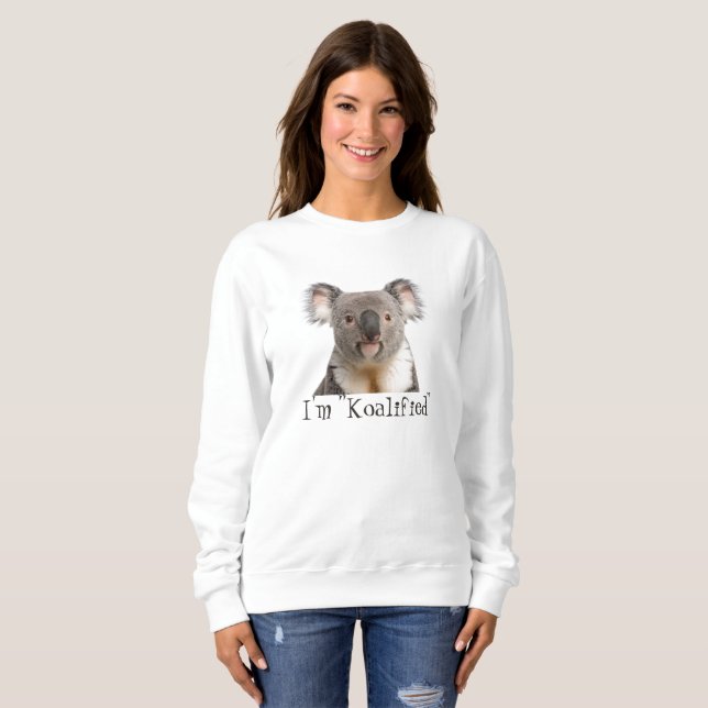 Cute Little Koala Bear Animal Koalified Roligt Quo T Shirt (Hel framsida)