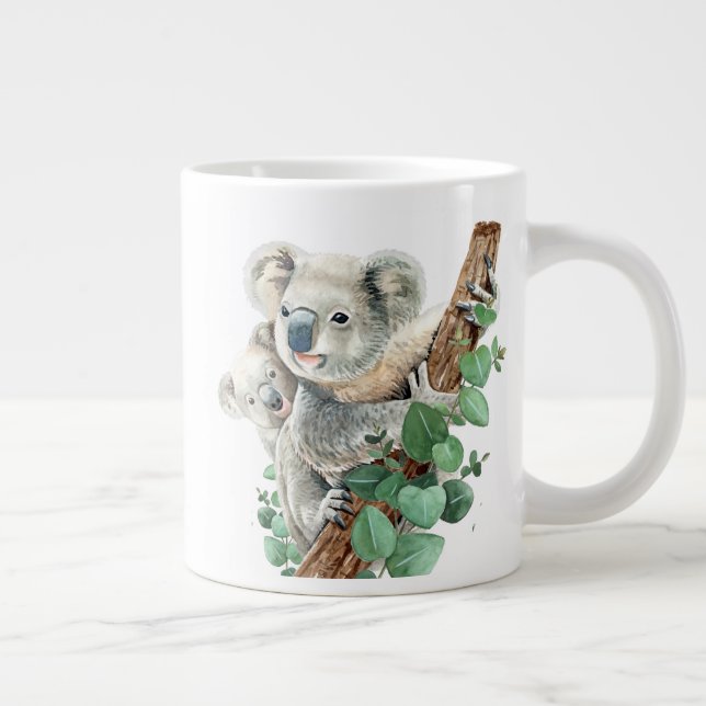 Cute Little Koala Bear Australian Animal Art Jumbo Mugg (Höger)