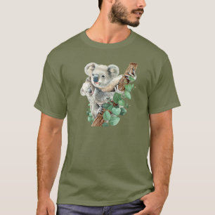 Cute Little Koala Bear Australian Animal Art T Shirt