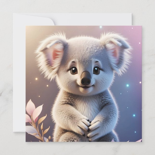 Cute Little Koala Fantasy Dreamy Gradient (Framsida)