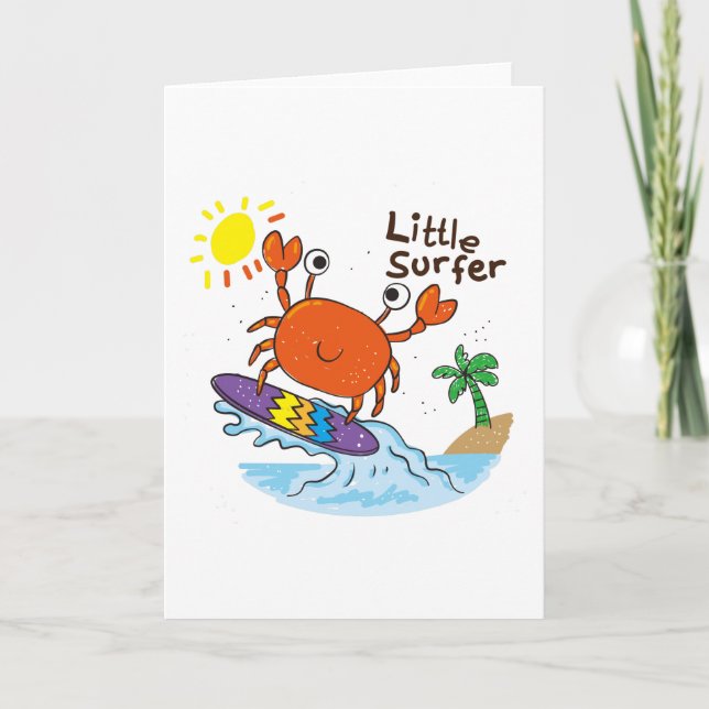 Cute Little krabb Kort (Framsida)