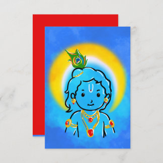 Cute Little Krishna Art Tack Kort