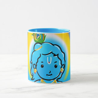 Cute Little Krishna Blessings Art Mugg