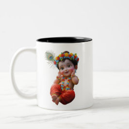 Cute Little Krishna Indian Art Two-Ton mug Två-Tonad Mugg