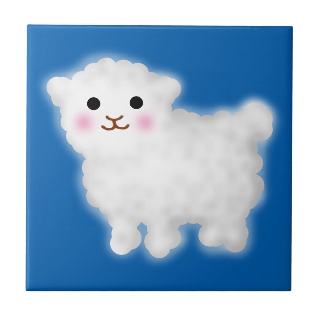 Cute Little Lamb Kakelplatta (Framsidan)