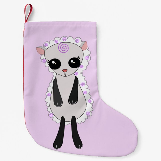 Cute Little Lamb Liten Julstrumpa (Framsidan)