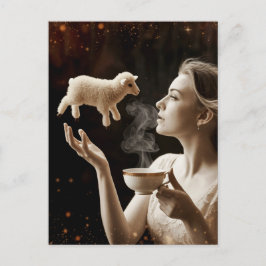 Cute Little Lamb Magick Vykort