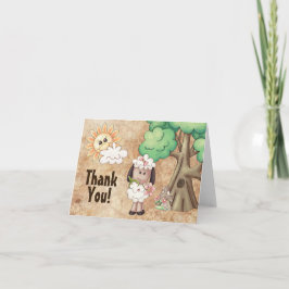 Cute Little Lamb och Flowers Sheep Tack