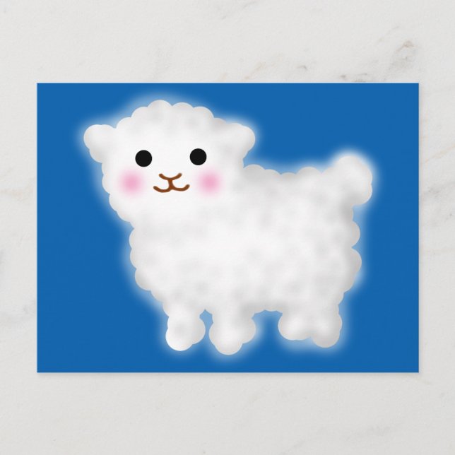 Cute Little Lamb Vykort (Framsida)