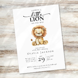 Cute Little Lejon Baby Shower Inbjudningar