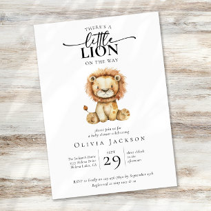 Cute Little Lejon Baby Shower Inbjudningar
