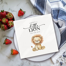 Cute Little Lejon Baby Shower Pappersservett
