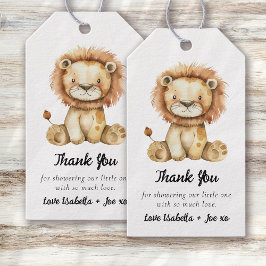 Cute Little Lejon Baby Shower Presentetikett
