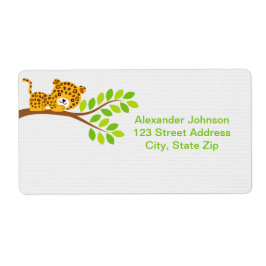 Cute Little Leopard Shipping Labels Fraktsedel