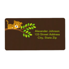 Cute Little Leopard Shipping Labels Fraktsedel