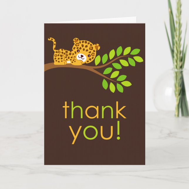 Cute Little Leopard - tack för ditt kort (Framsida)