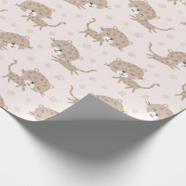 Cute Little Leopards könsneutrala sandkräm Presentpapper