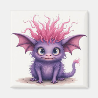 Cute Little Lila and Rosa Monster Magnet