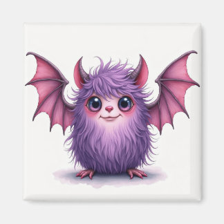 Cute Little Lila and Rosa Monster Magnet