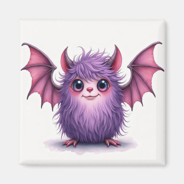 Cute Little Lila and Rosa Monster Magnet (Framsidan)