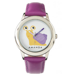 Cute Little lila SNIGEL Personlig Armbandsur