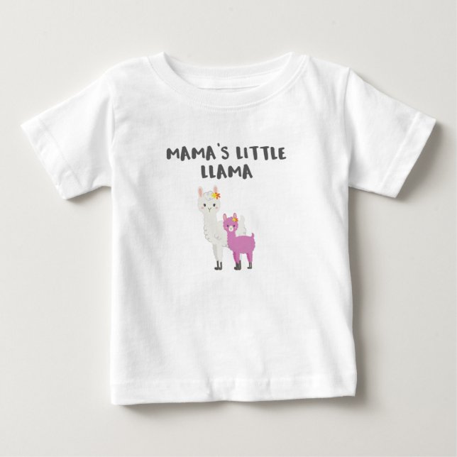 Cute Little Llama Gift Mamas Little Llama Gift T Shirt (Framsida)