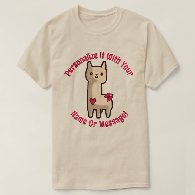 Cute Little Llama T-Shirt (Design framsida)
