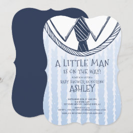 Cute Little Man Baby Shower Inbjudningar