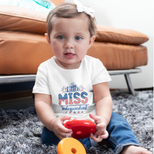Cute Little Miss Independence 4 juli T Shirt