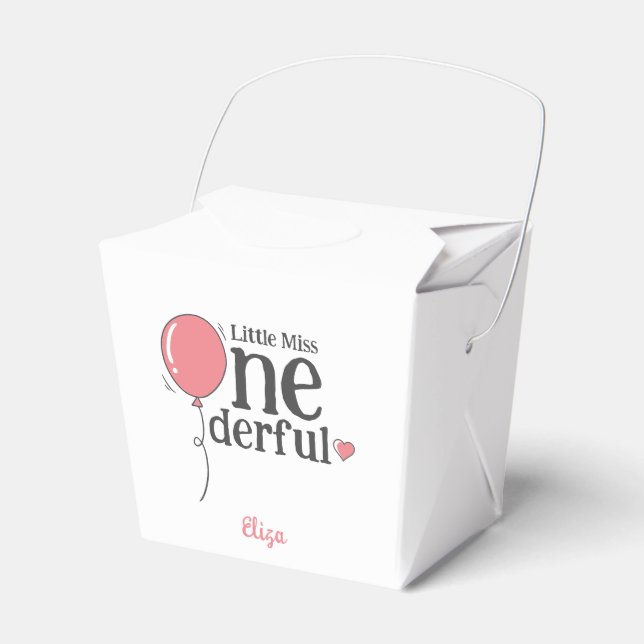 Cute Little Miss Oenderful Första födelsedag Ro Presentaskar (Framsidan Sidan)