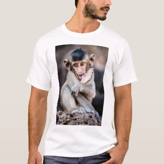 Cute Little Monkey - Spelande och bra design T Shirt