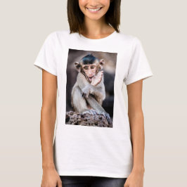Cute Little Monkey - Spelande och bra design T Shirt