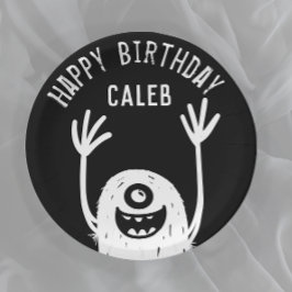 Cute Little Monster Anpassningsbar Boys Birthday P
